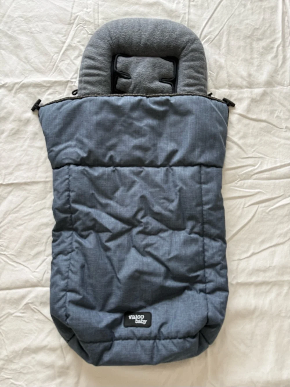 Valco baby Denim Blue/Grey Infant Footmuff and Seat Liner